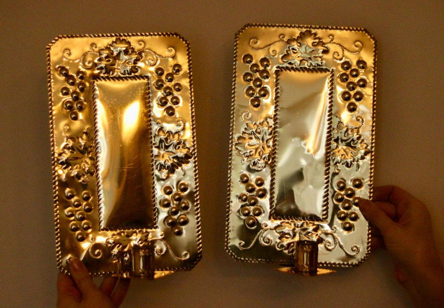 A Pair of Mid Century Swedish Brass Sconces