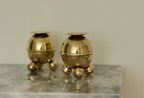 Pair of Mid-Century Swedish Brass Candle Holders