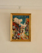 “Village Scene” by Sjöberg (attributed)