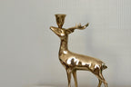 Vintage Brass Stag Candlestick holder