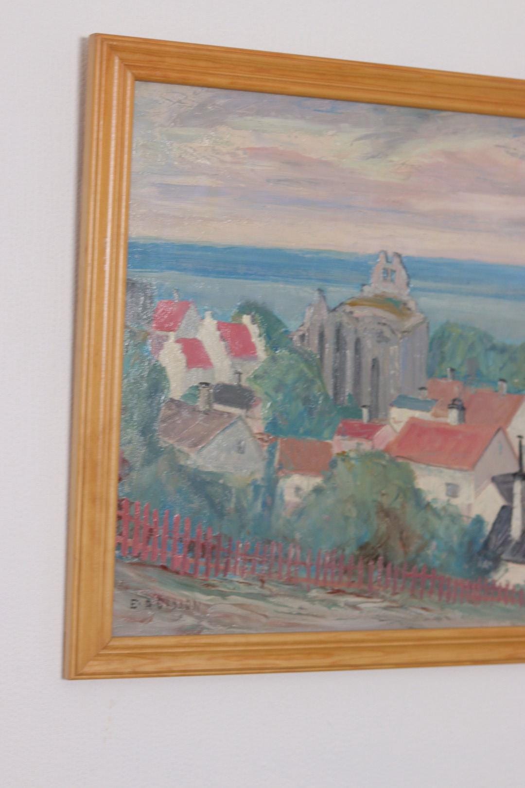 “Village Scene” by E. R. Olsson