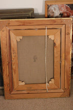 Original Mid-Century Swedish Oil On Canvas – Kitchen Fireplace