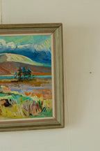 Original Mid Century Oil on Panel – “Landscape with Mountain”