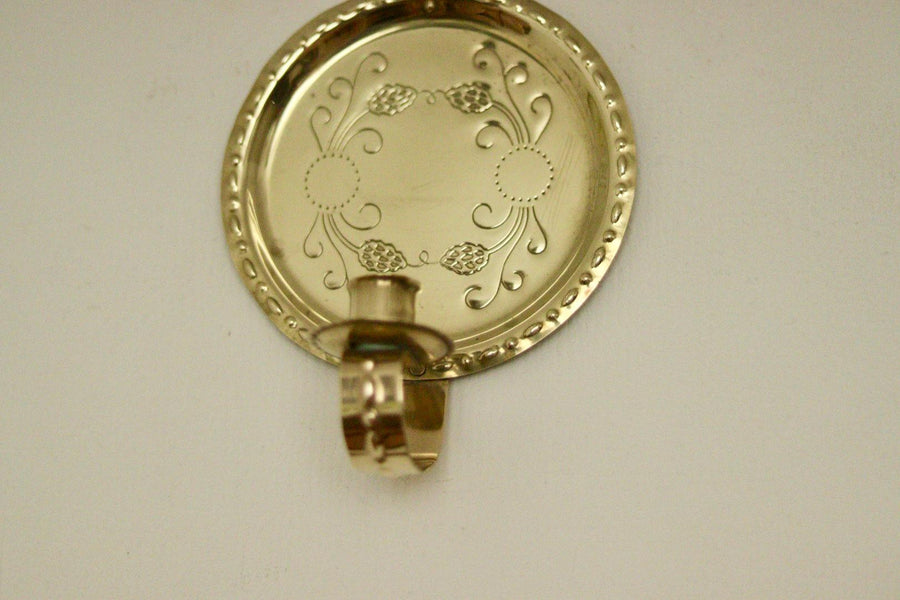 Pair Of Mid Century Swedish Brass Sconces