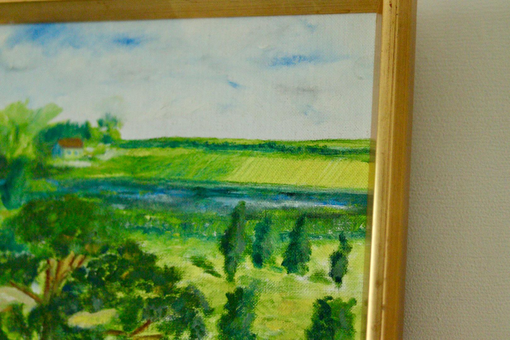 Original Vintage Oil on Panel – "Tree on Landscape" Jan