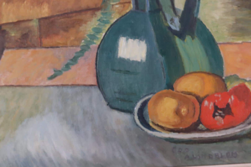 “Amaryllis and Fruit” by A. Lindblom