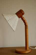 Vintage Pine Table Lamp by Solbackens Svarveri, Sweden, 1970s