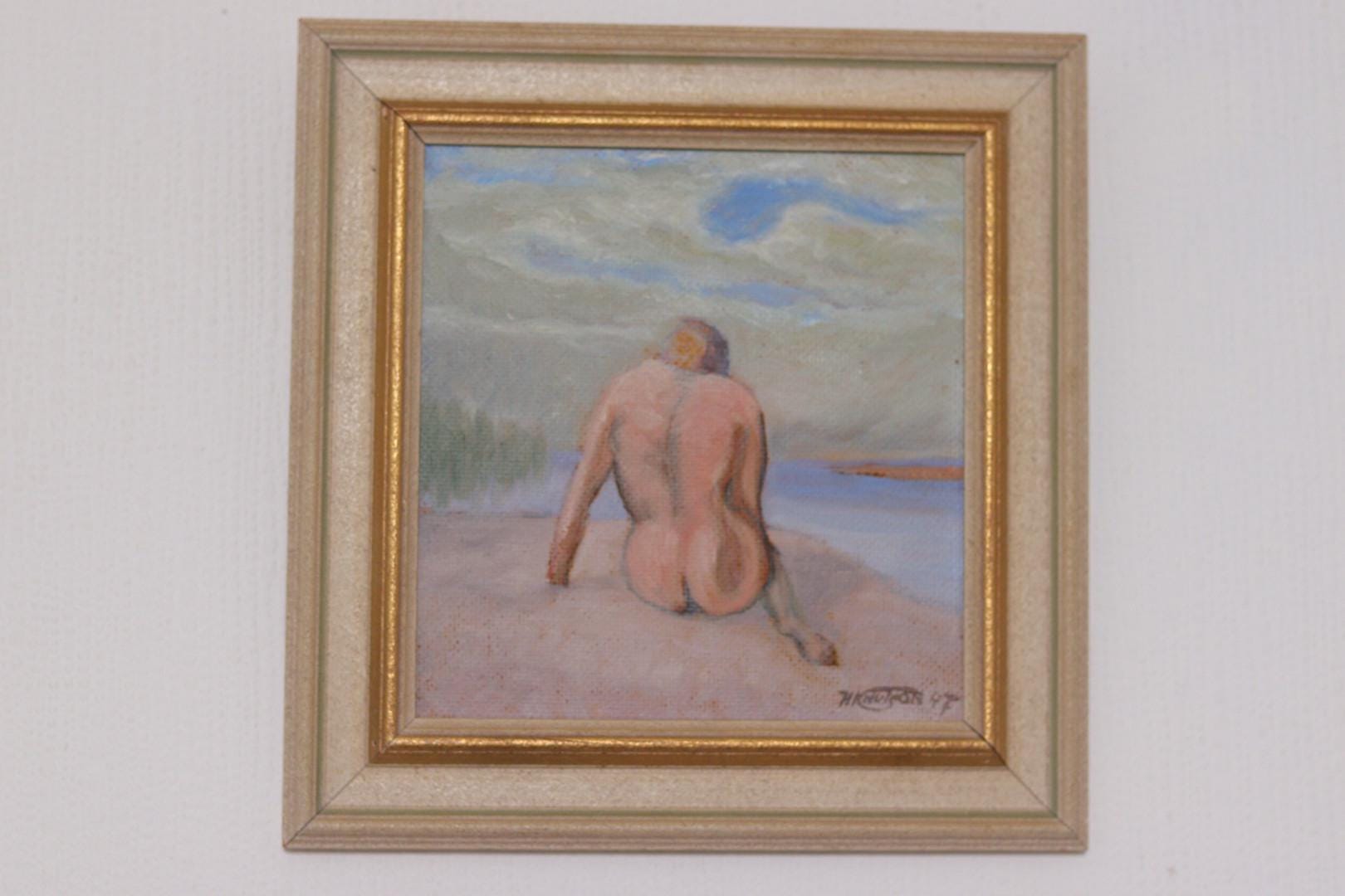 “Woman’s Back on the Beach” by H. Knutson