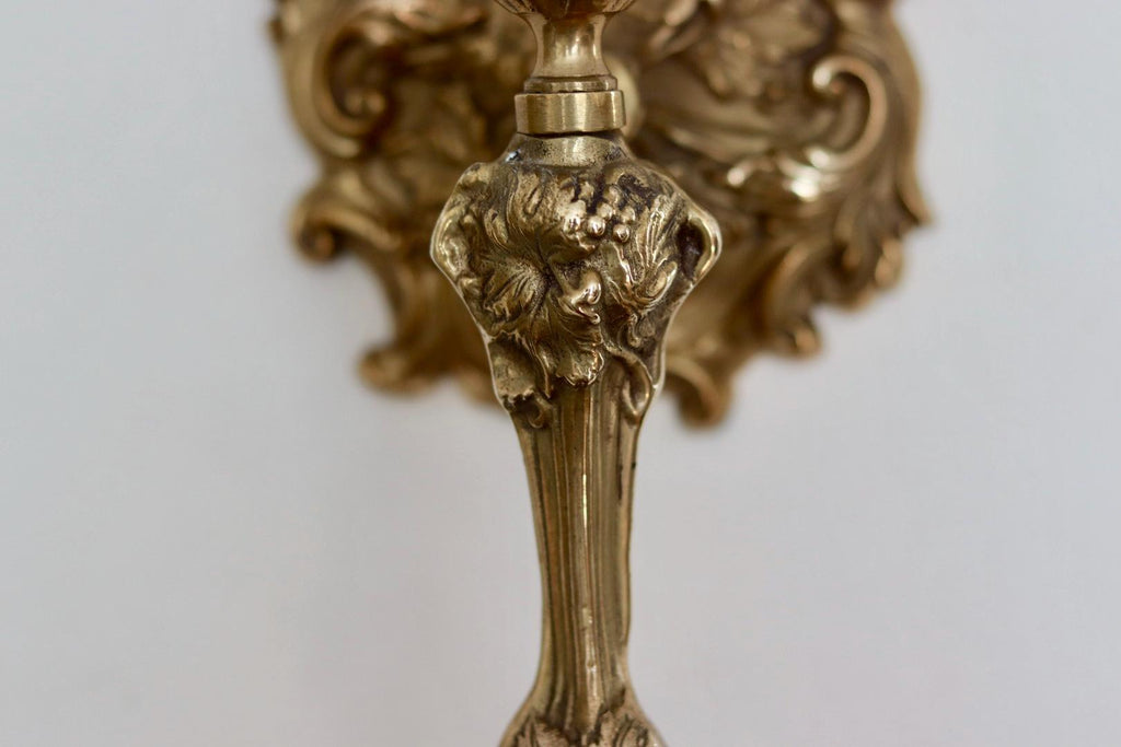 Single Mid Century Swedish Brass Sconce