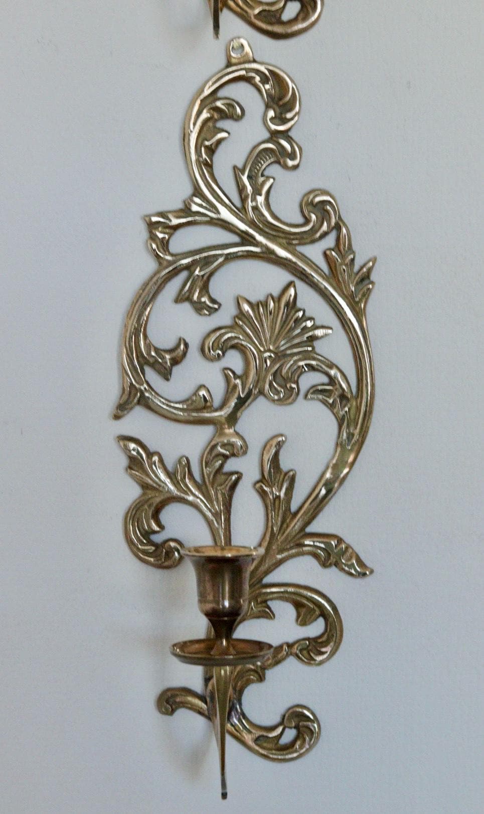 Pair of Mid-Century Brass Swedish Sconces