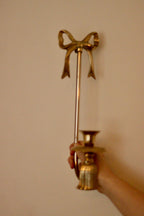 Large Vintage Brass Bow Sconce