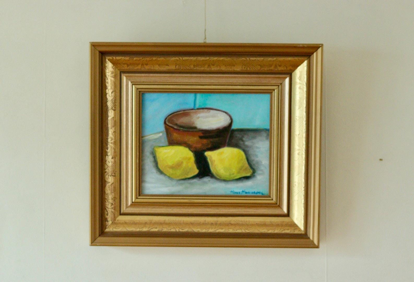 Original European Still Life Oil on Panel Painting by Hans Haussdal