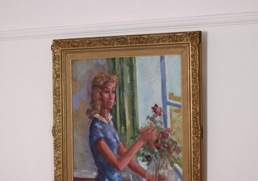 “Woman with Flowers” by Bendt Lauritzen
