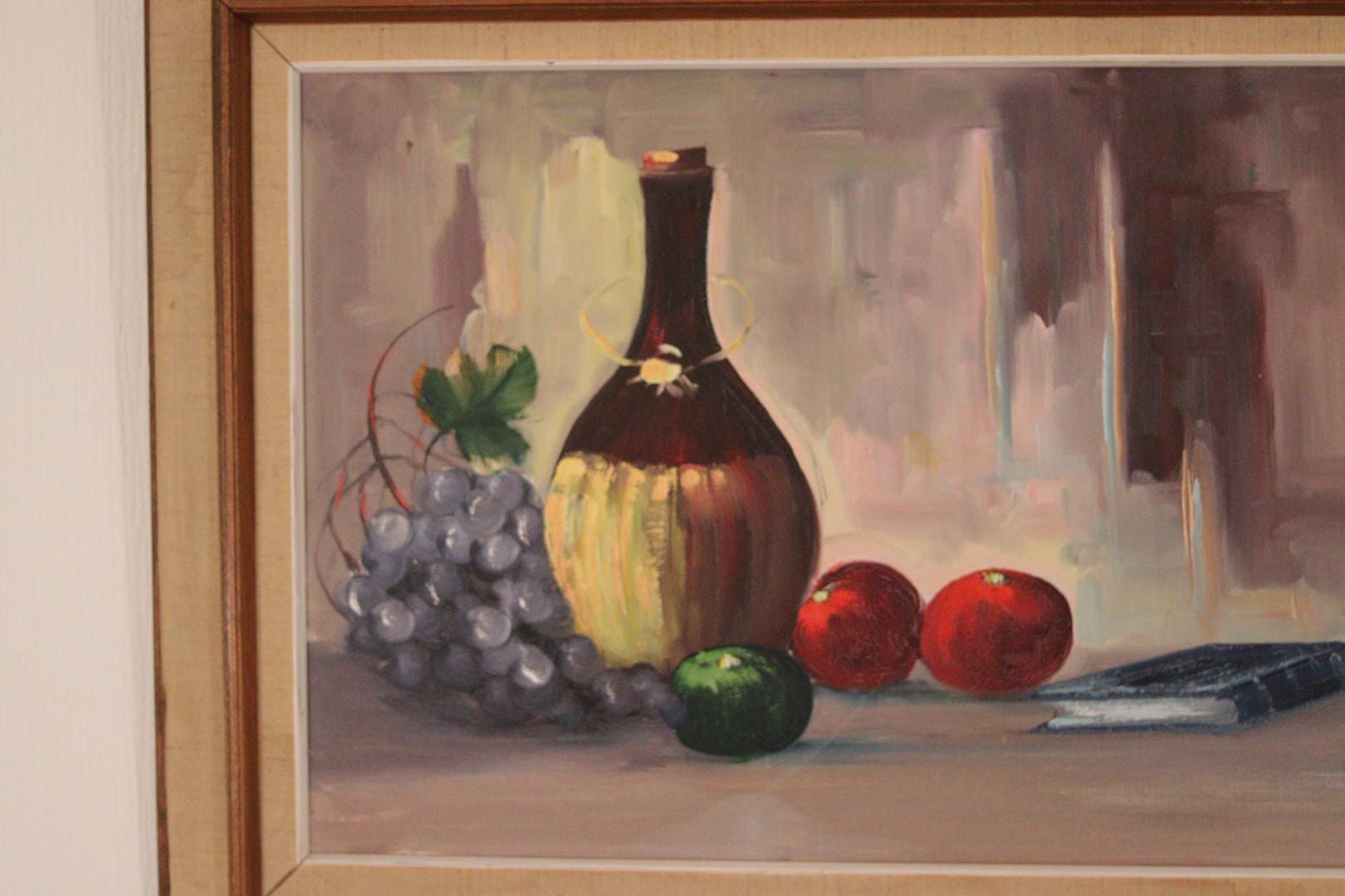 “Still Life with Wine and Fruit” by E.W. Freu