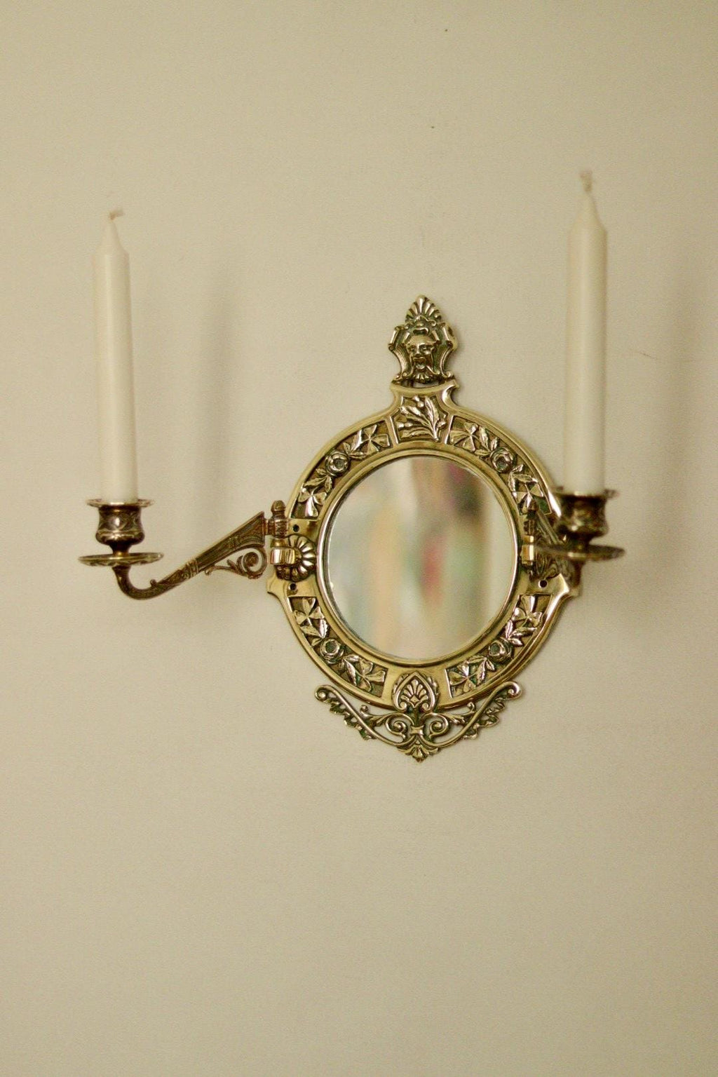 SINGLE Vintage Swedish Brass Sconce