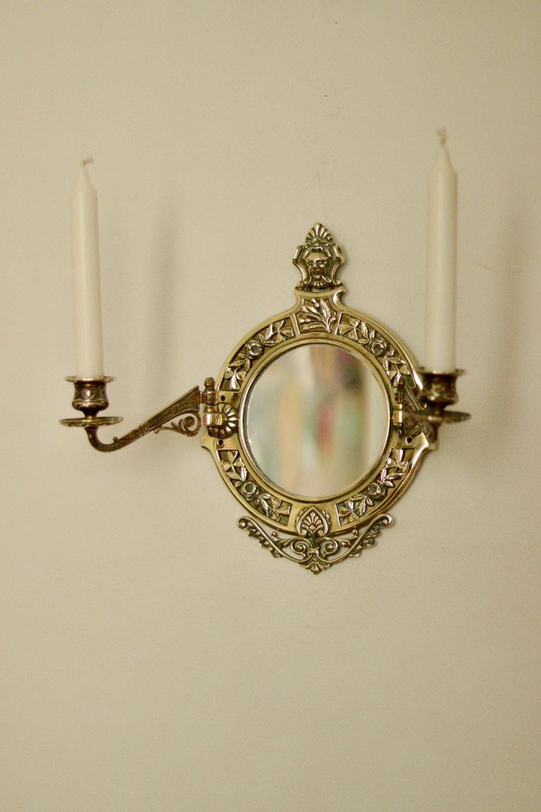 SINGLE Vintage Swedish Brass Sconce