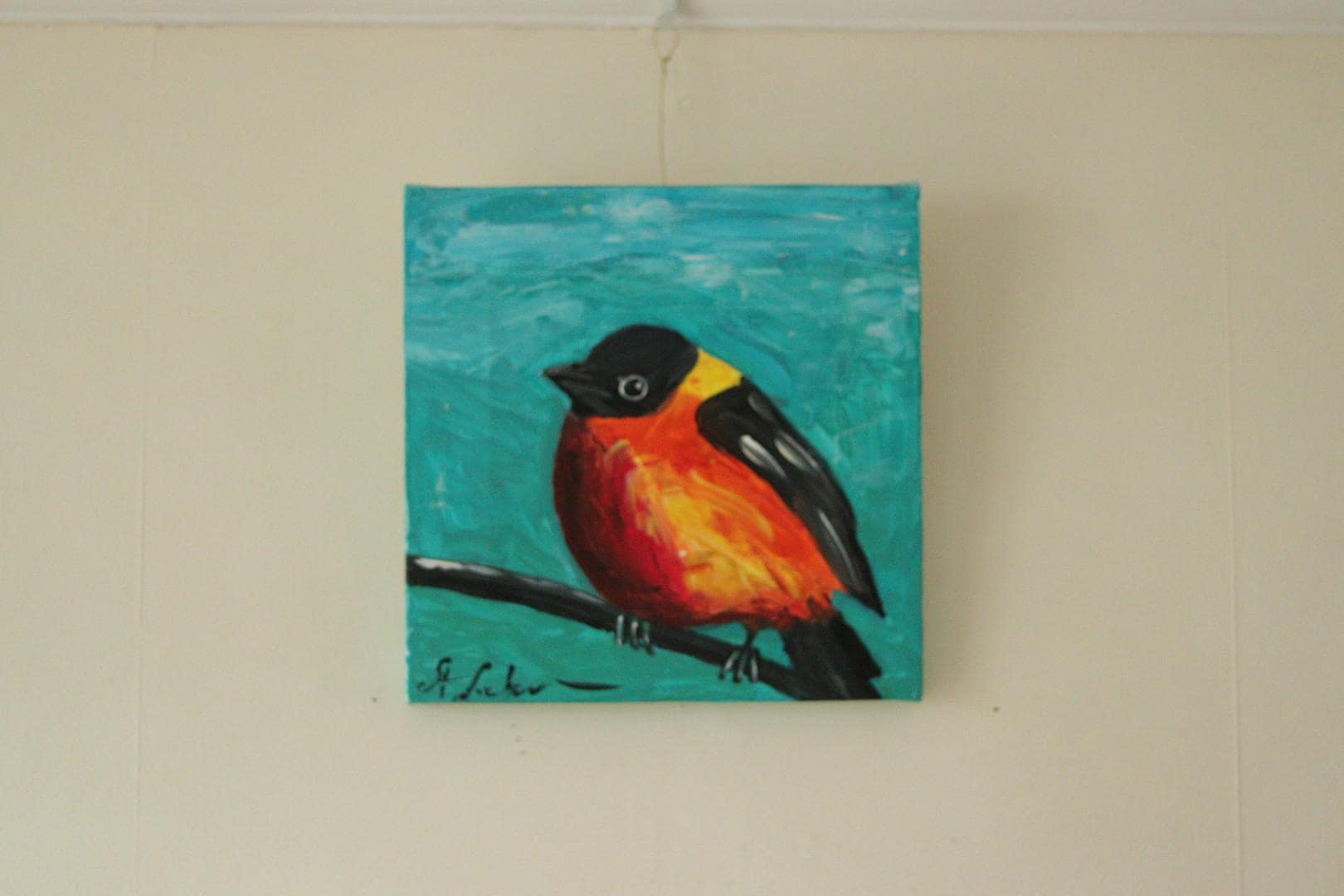 Original Vintage Oil on Canvas – “Bird”