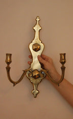 Pair of Antique  Brass Sconces