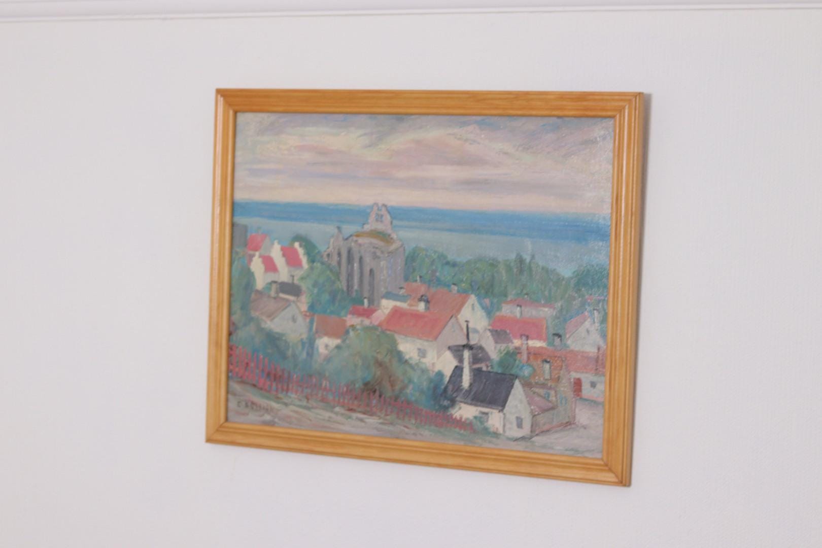 “Village Scene” by E. R. Olsson