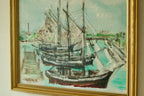 Original Mid-Century Oil on Canvas – “At The Dock”