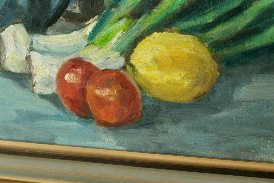 Original Mid-Century Swedish Vintage on Panel Painting – “Still Life”