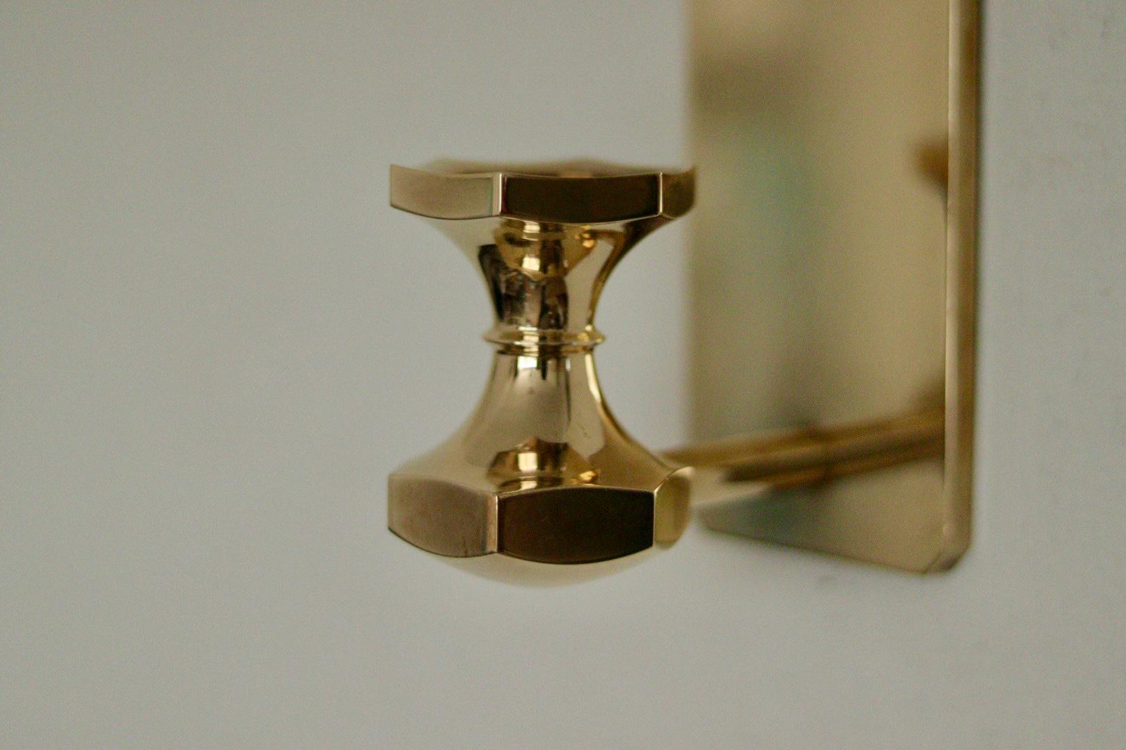 1988,Single Mid‑Century Swedish brass sconce by Gusum
