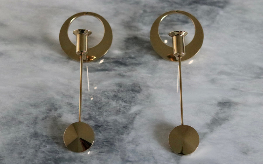 Pair of Brass sconces By Arthur Pe, Kolbäck Noah Ancienne