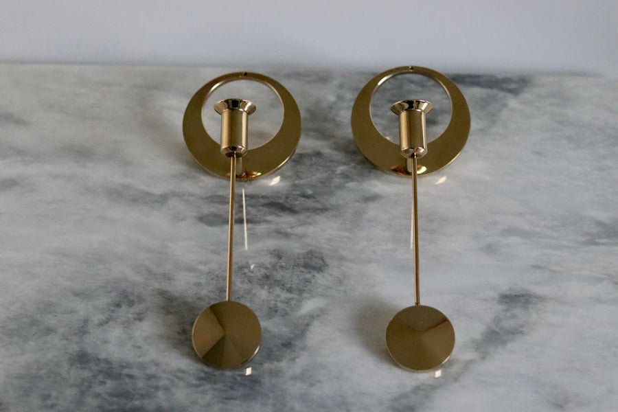 Pair of Brass sconces By Arthur Pe, Kolbäck Noah Ancienne