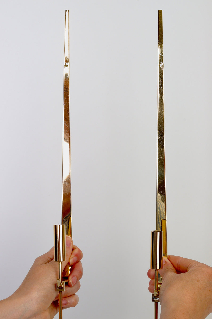 Pair of Brass sconces by Pierre Forsell for Skultuna " Pendeln" Noah Ancienne
