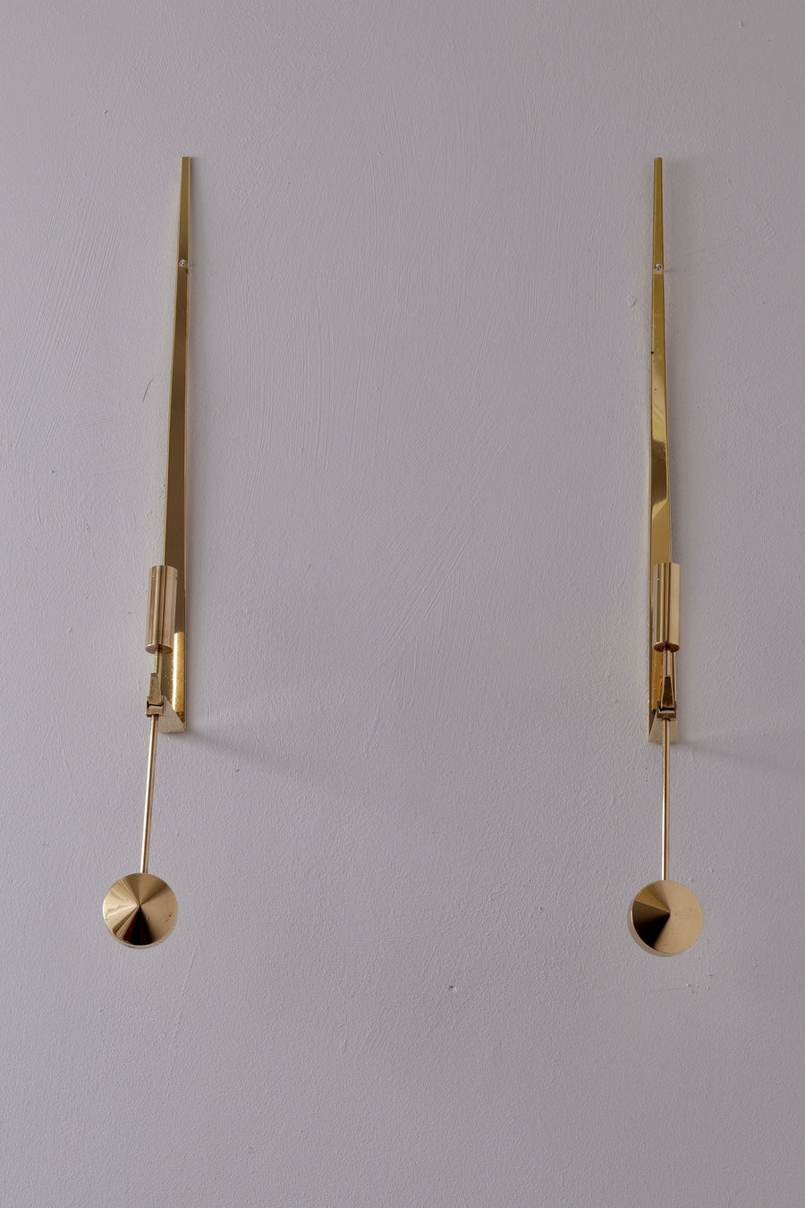 Pair of Brass sconces by Pierre Forsell for Skultuna " Pendeln" Noah Ancienne