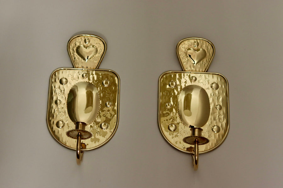 Pair of Mid-Century Swedish Brass Noah Ancienne