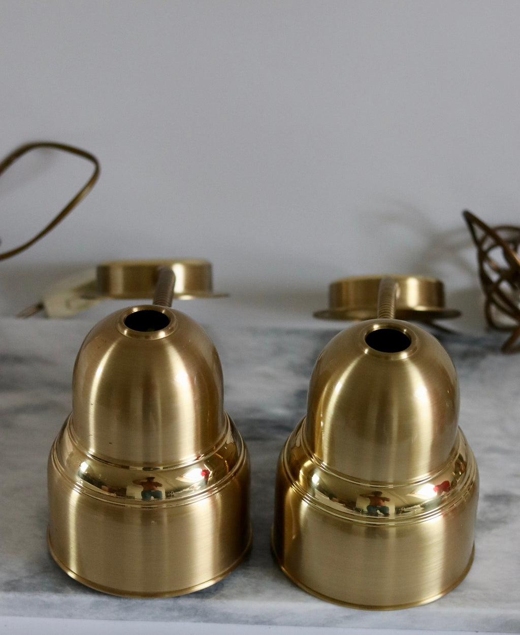 Pair of Vintage Swedish Brass Wall Lamps by Ewå Belysning, circa 1960s Noah Ancienne