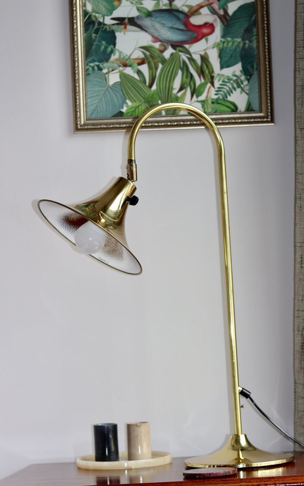 Statement Lamp in Brass, designed by Börje Claes for Norlett Elit. Circa 1960's Noah Ancienne